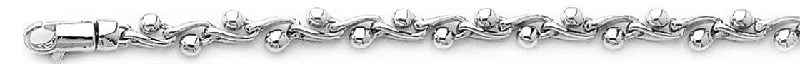 silver link bracelet for men -4.5mm Lava Link Bracelet