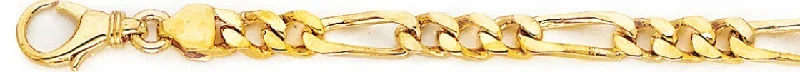 classic gold bracelet for women -5.1mm Figaro Link Bracelet