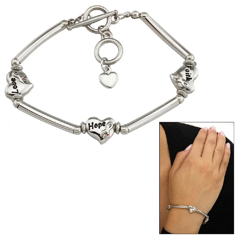 modern bracelet for women -Faith Hope Love Diabetes Awareness Heart Bracelet!