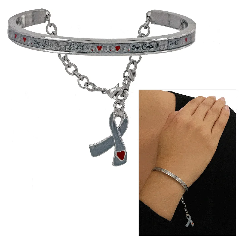 layered bracelet for women -One Cause Many Hearts™ Diabetes Bracelet