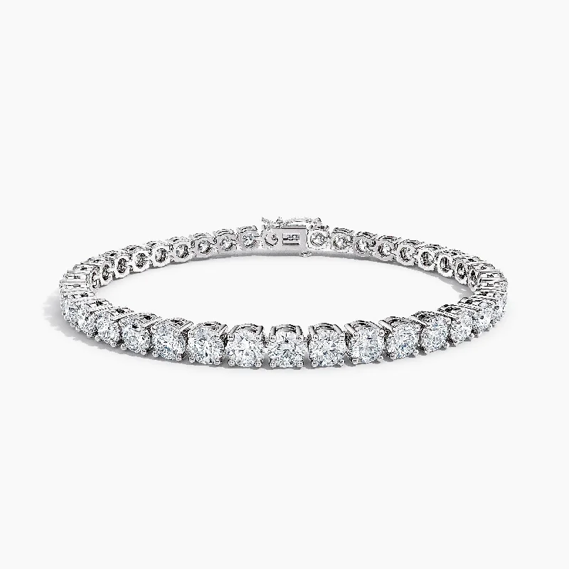 simple beaded bracelet for men -Auriya 14K Gold Lab Grown Round Diamond Tennis Bracelet 10.25 ct. tw. (F-G VS)