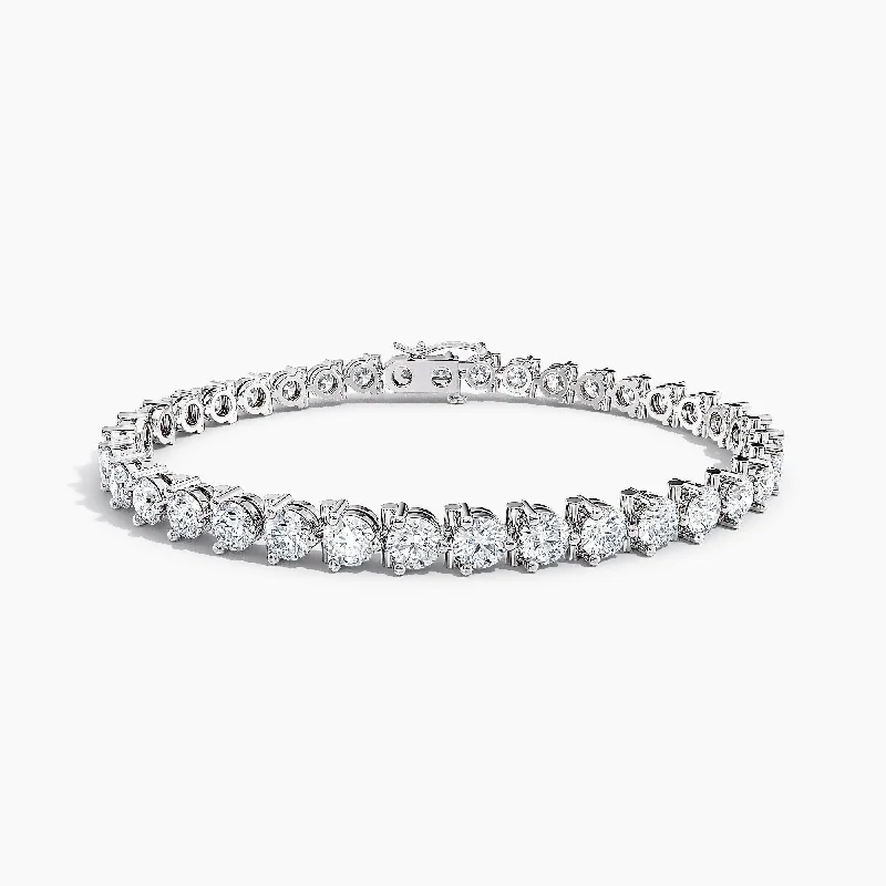 diamond bracelet for women -Auriya 14K Gold Lab Grown Round Diamond Tennis Bracelet 7.50 ct. tw. (F-G VS)