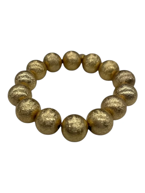 adjustable bracelet for women -Bracelet Beaded By Plunder In Gold