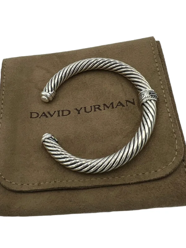 trendy bracelet for women -David Yurman Designer Cable Bracelet with Pave Diamonds