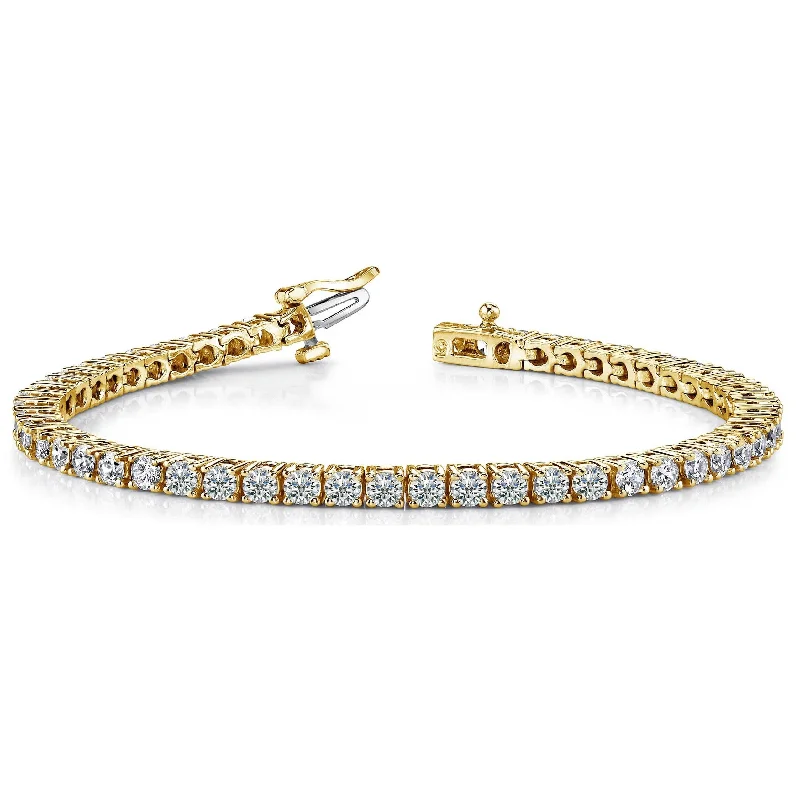 diamond bracelet for women -Joelle Diamond Tennis Bracelet 4-Prong 2 ct. TDW 14K Gold