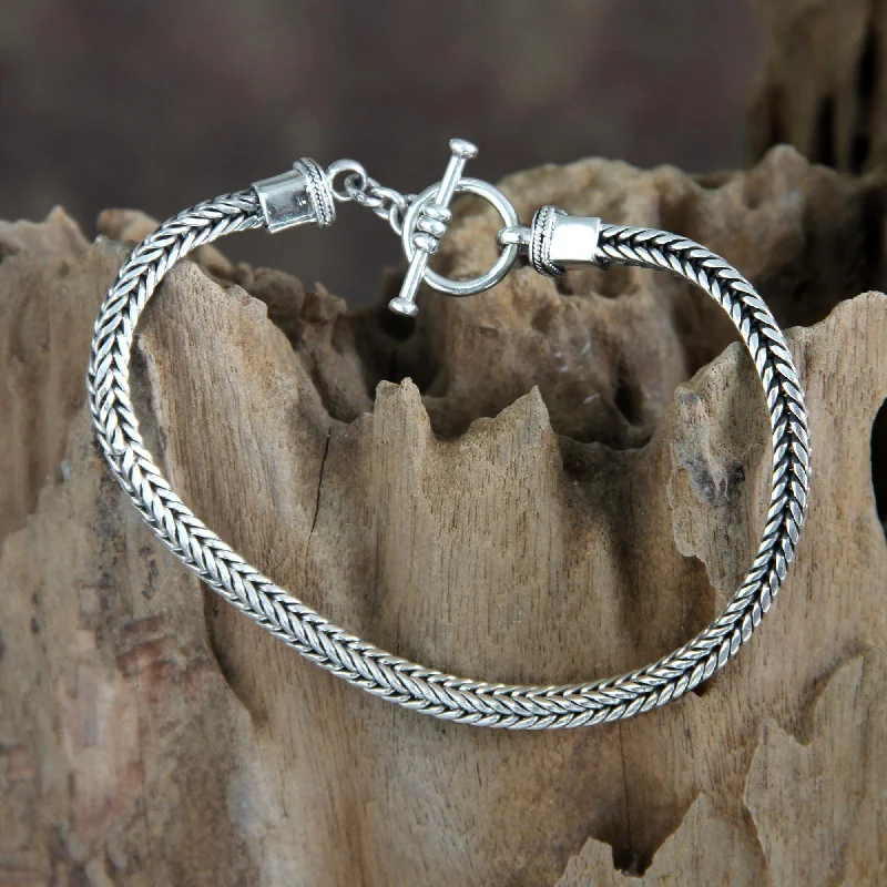 rose gold bracelet for women -Men's Balinese Braided Bracelet