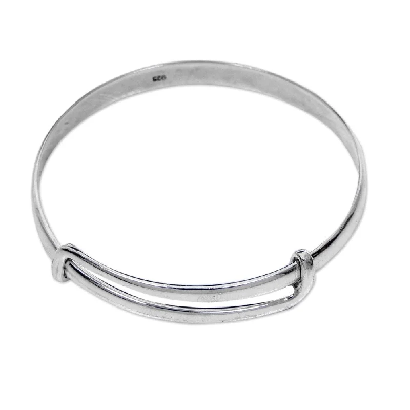 chunky bracelet for women -NOVICA Handmade Sterling Silver Tender Embrace Bracelet (Indonesia)