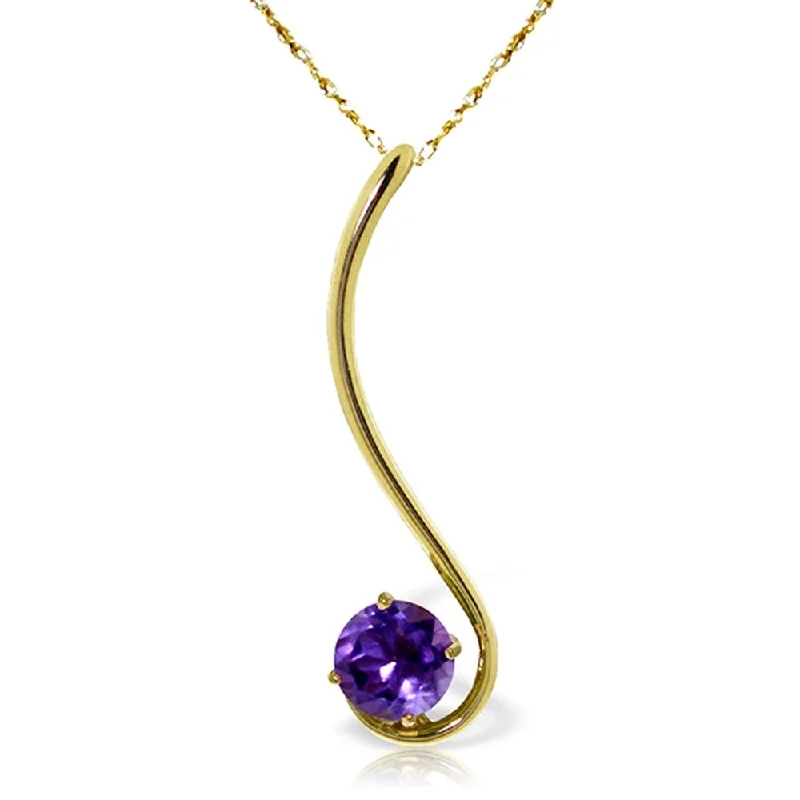 boho style necklace for summer -0.55 Carat 14K Gold One Beautiful Day Amethyst Necklace