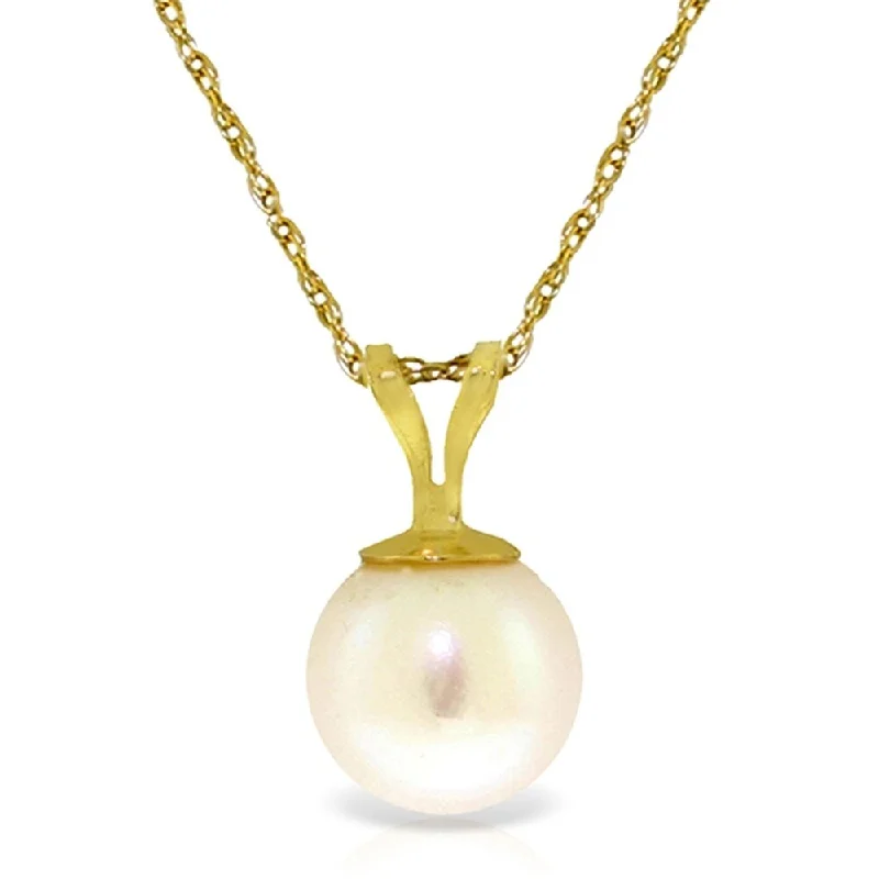 adjustable necklace for men -2 Carat 14K Gold Necklace Natural Pearl