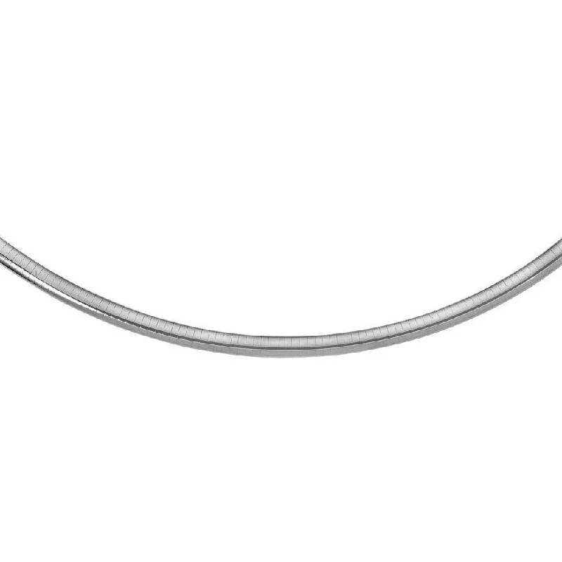 minimalist pendant necklace for women -Sterling Silver Classic Omega Chain Necklace (6.0mm)