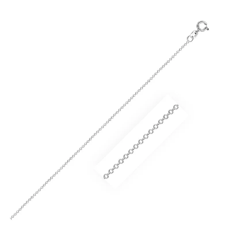 zodiac necklace for astrology lovers -Sterling Silver Rhodium Plated Cable Chain 0.6mm