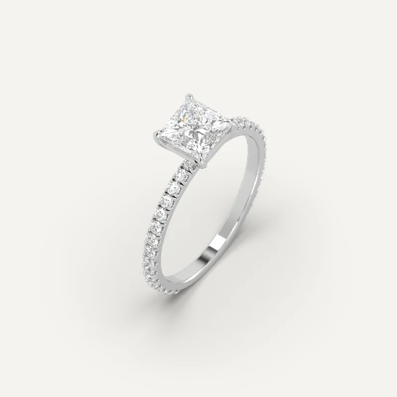 princess cut engagement ring for women -1 carat Princess Cut Diamond Ring