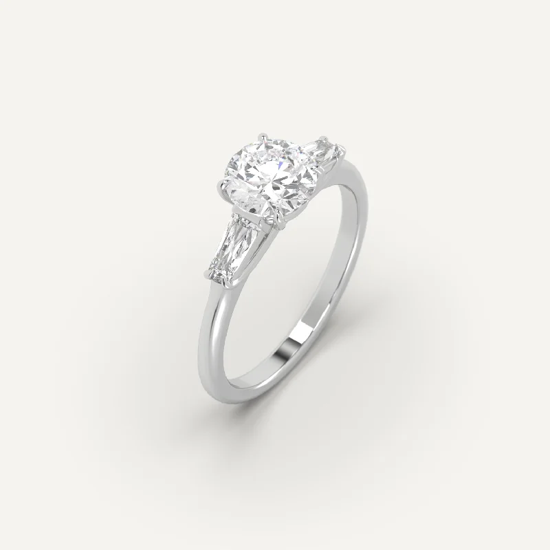 wedding rings for couples -1 carat Round Cut Diamond Ring