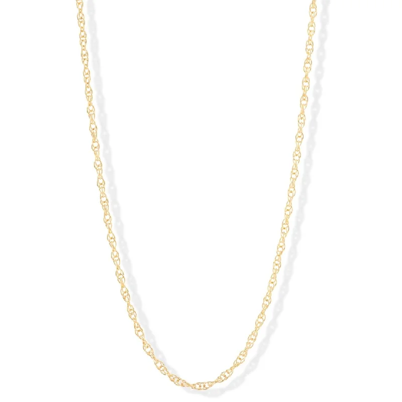 sterling silver necklace for men -14k Gold Rope Chain