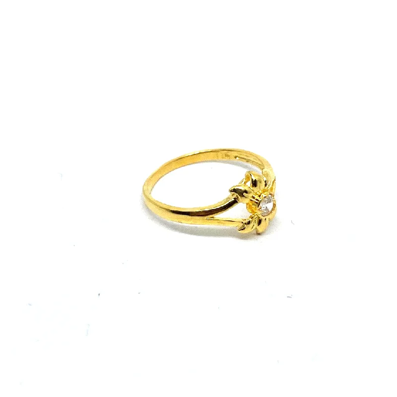 vintage-inspired engagement ring for women -22k Baby Ring