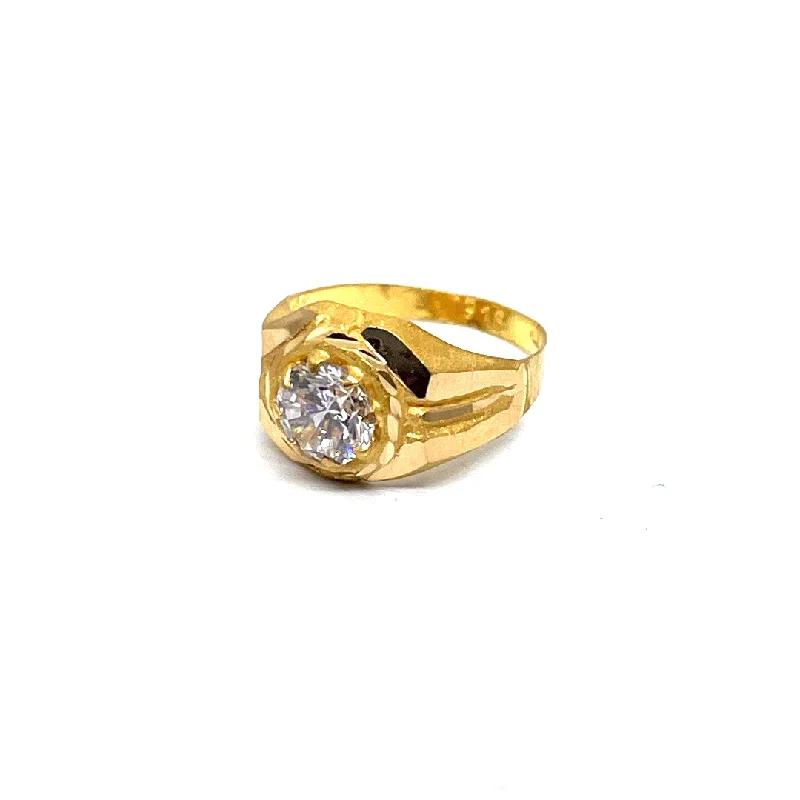 simple gold ring for everyday wear -22k Baby Ring