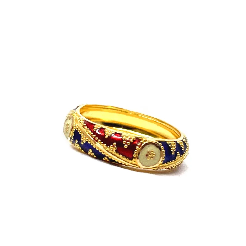 large sapphire ring for men -22k Gold Ring