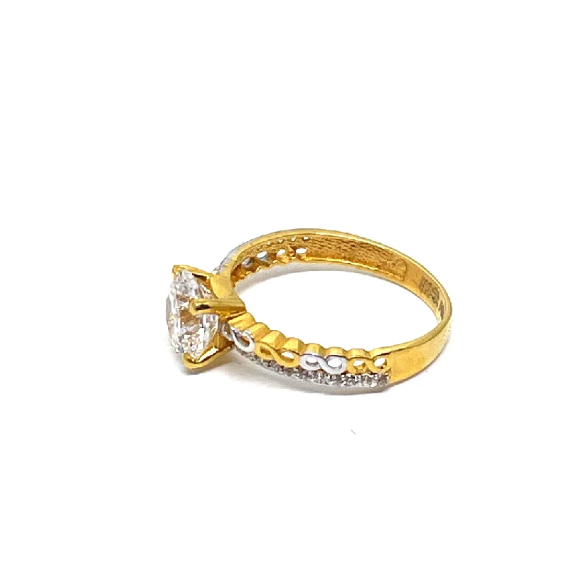 rose gold diamond ring for women -22K Gold Ring