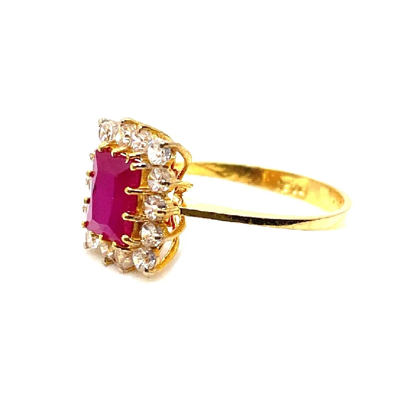 diamond solitaire ring for women -22k Gold Ring