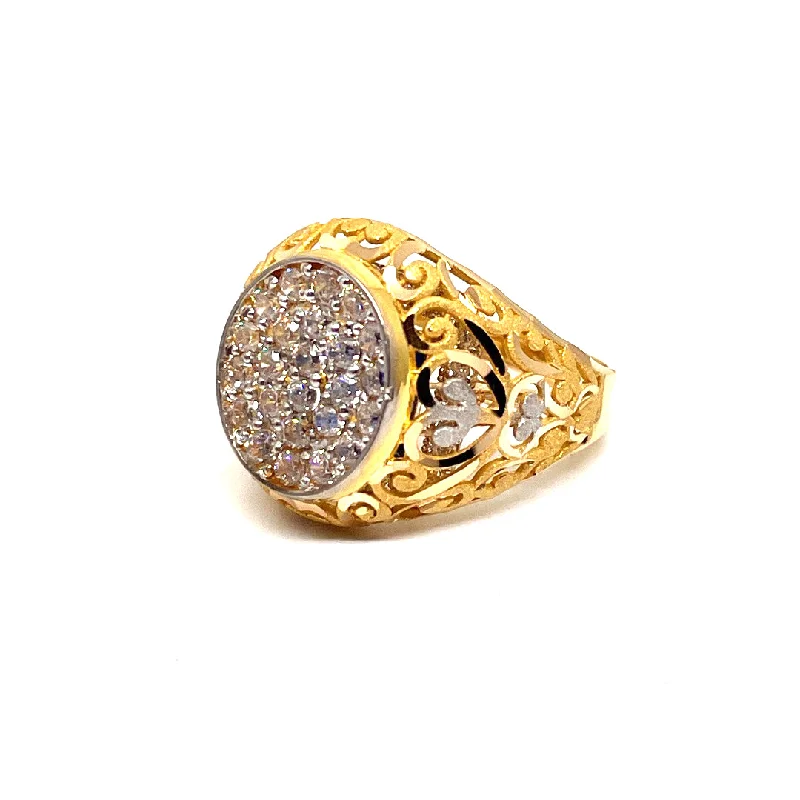 wedding rings with diamonds for women -22k Gold Ring