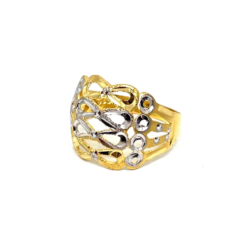 silver eternity ring for women -22k Gold Ring