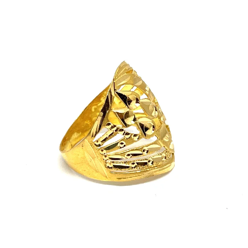 women’s cocktail ring with diamonds -22k Gold Ring