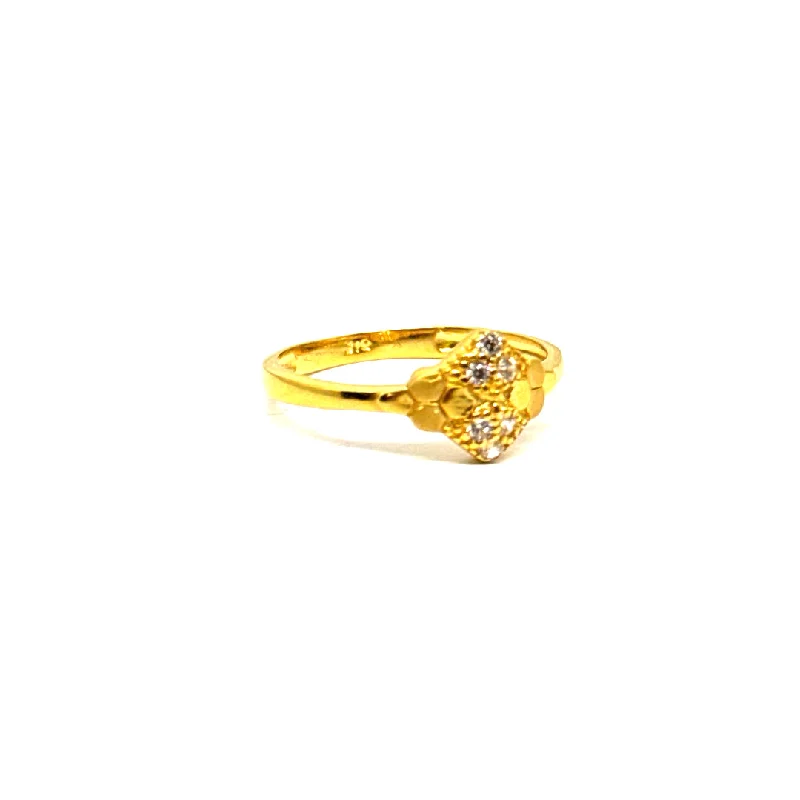 women’s ring with emerald stones -22k Gold Ring