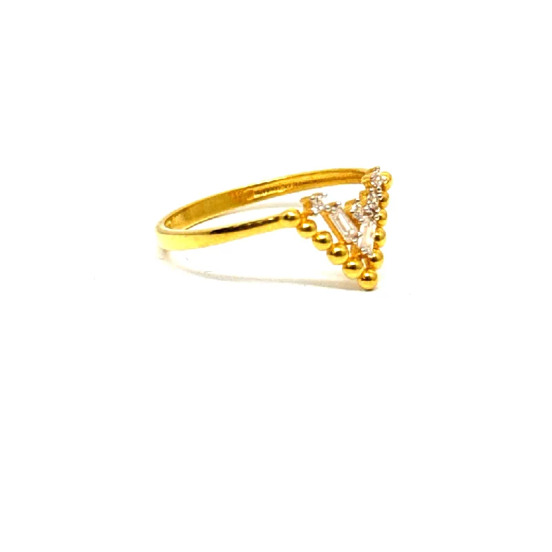 simple gold ring for everyday wear -22k Gold Ring