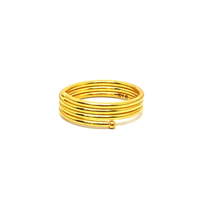 men’s wedding band with engraved message -22K Gold Ring