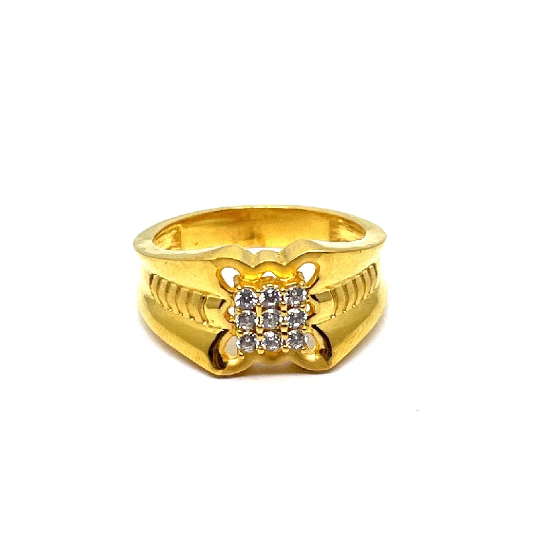 women’s gold ring with birthstones -22K Gold Ring