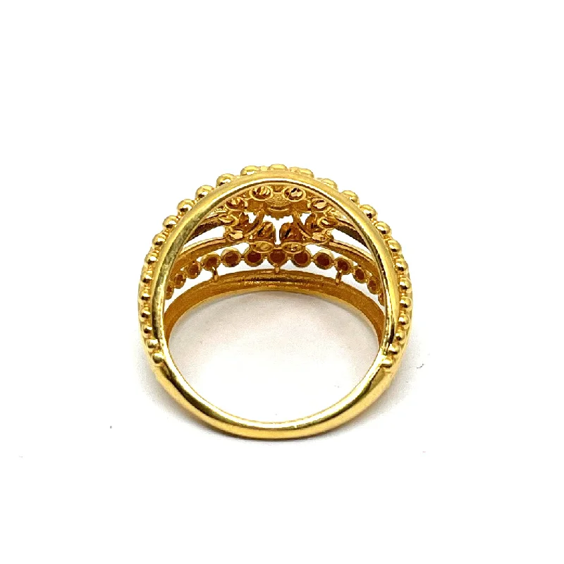 gold ring for men with initials -22k Gold Ring