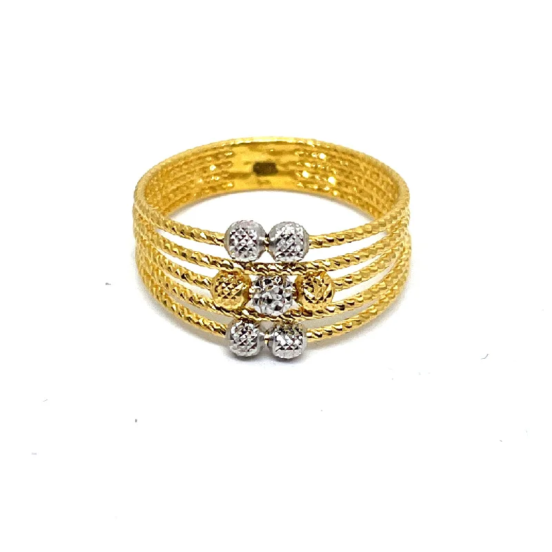 men’s gold wedding ring with diamonds -22k Gold Ring