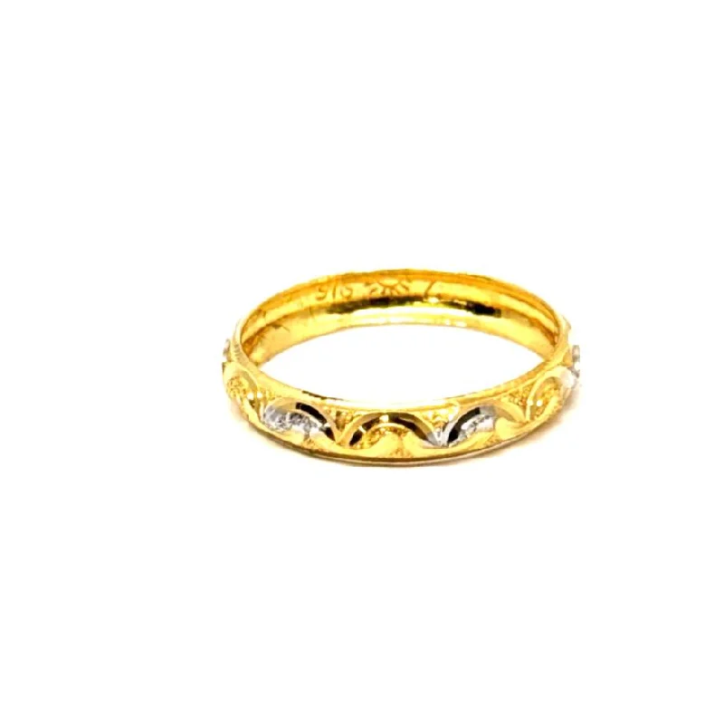 custom gold wedding band for couples -22k Gold Ring