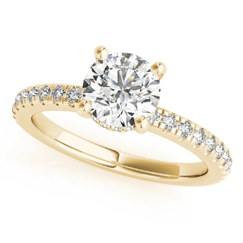 women’s diamond engagement ring set -Alyssa Round Diamond Engagement Ring Setting