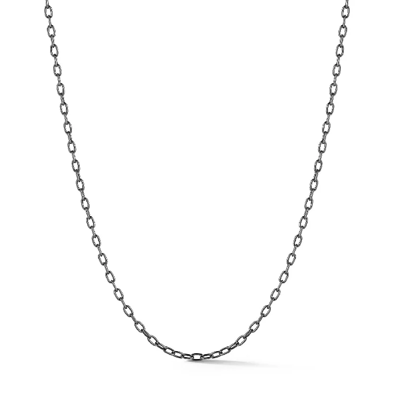 engraved necklace for gifts -Black Lola Chain Necklace