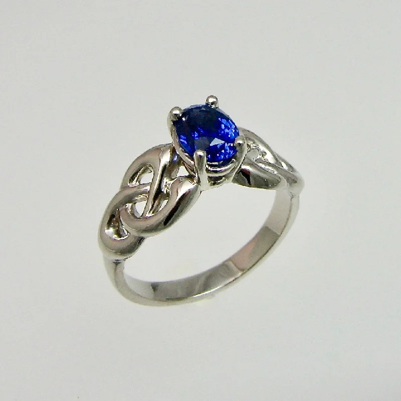 custom promise ring for couples -Celtic Blessing Knot Ring