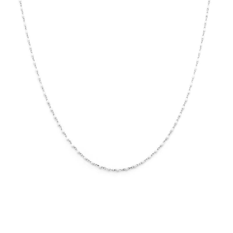 modern pendant necklace for women -Candy Chain Necklace | Coconut & Silver