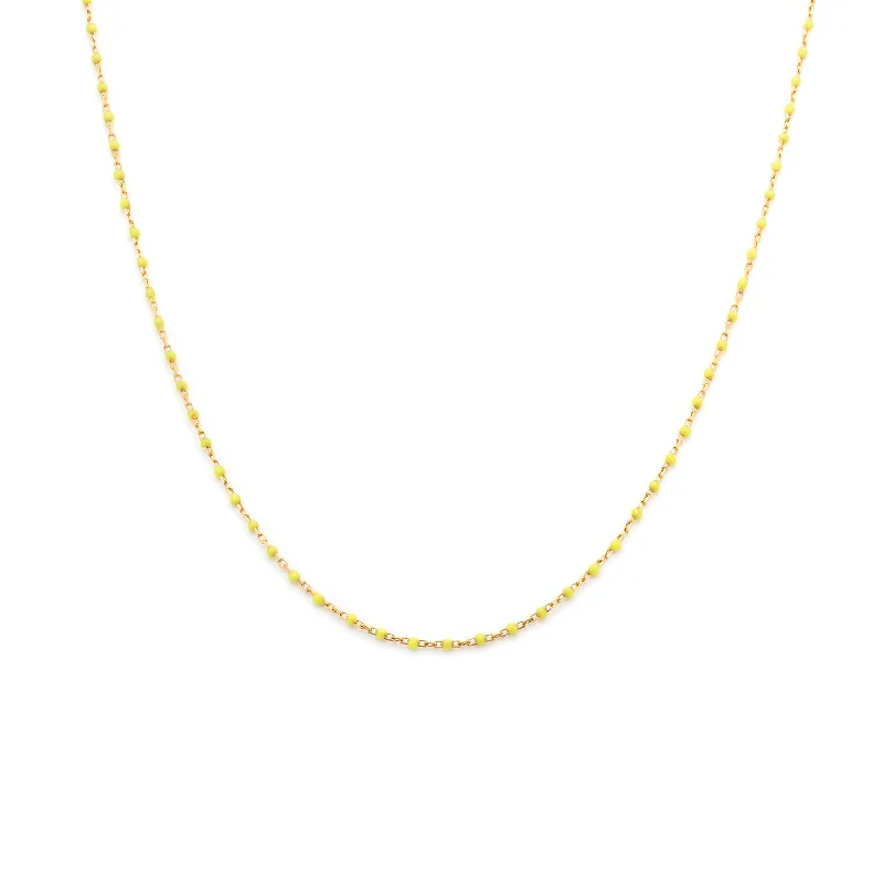 gold and silver necklace for everyday wear -Candy Chain Necklace | Lemon & Gold