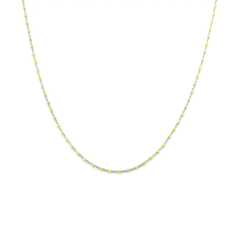 engraved pendant necklace for her -Candy Chain Necklace | Lemon & Silver