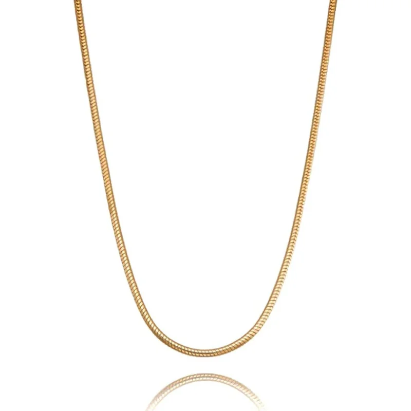 pearl and diamond necklace for brides -18inch Gold Snake Chain Steel Charm Necklace