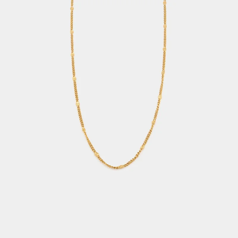 handmade necklace for women -Satellite Curb Chain - Gold