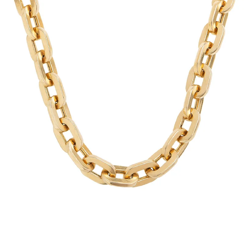 chunky chain necklace for men -Estate 14k Extra Large Paperclip Link Chain Necklace 65.5g