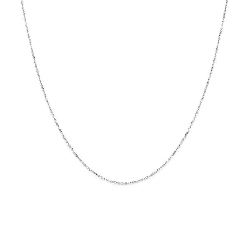 wedding necklace for brides -Extra Fine Cable Chain Necklace | Silver