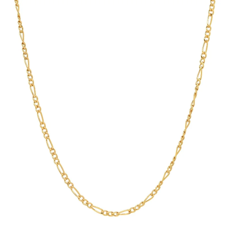 trendy layered necklace for women -Figaro Chain Link Necklace