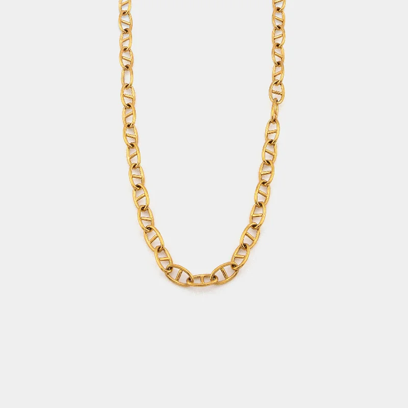 fashion statement necklace for women -Mariner Chain - Gold