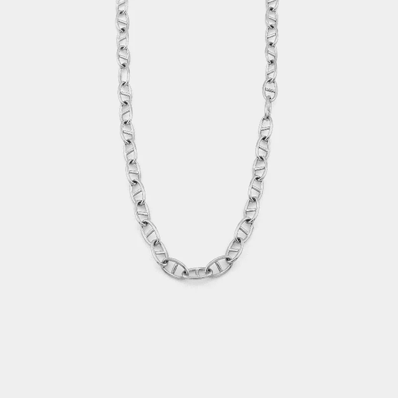 engraved name necklace for women -Mariner Chain - Silver