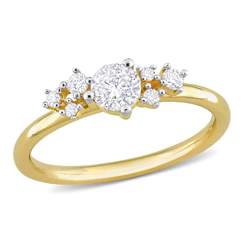 wedding rings with diamonds for women -Miadora 1/2ct TDW Diamond Ring in 14k Yellow Gold