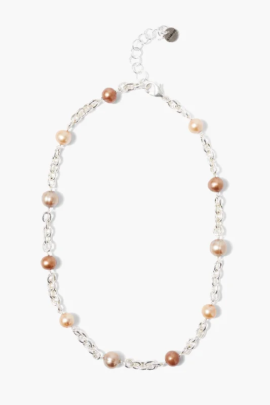 layered necklace set for women -Nautica Chain Necklace Champagne Mix