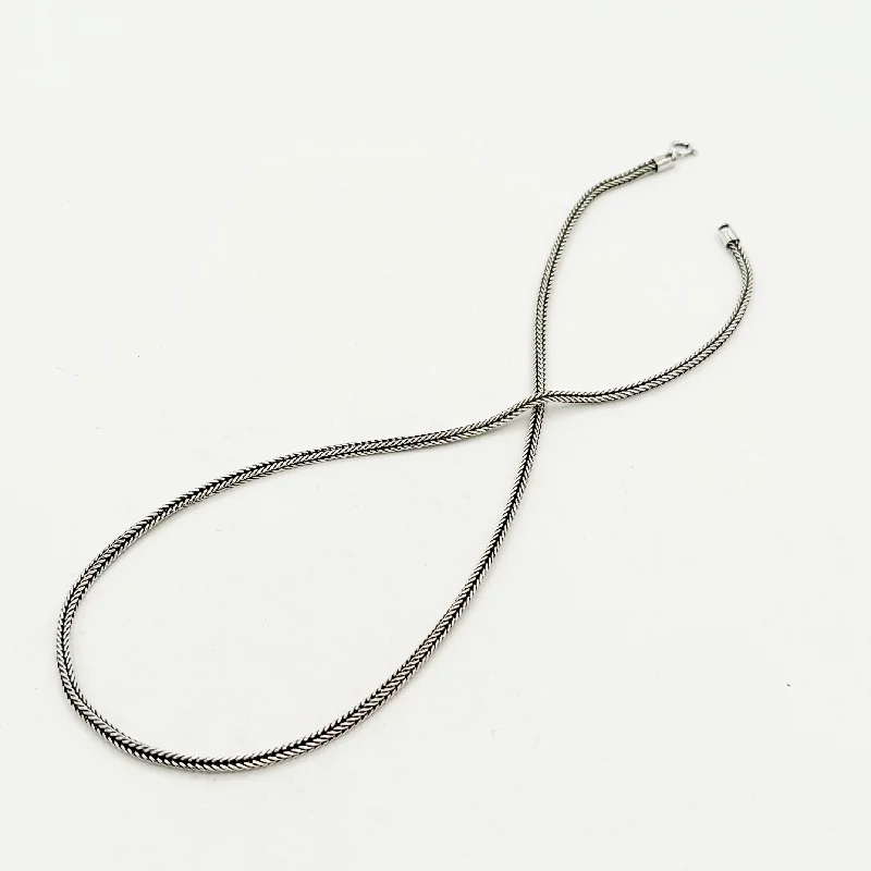 infinity symbol necklace for couples -Oxidized Native Foxtail Chain