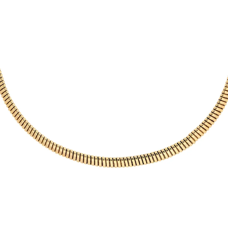 romantic couple’s necklace for anniversaries -Retro 9kt Gold Gooseneck Chain Necklace 33.5 grams